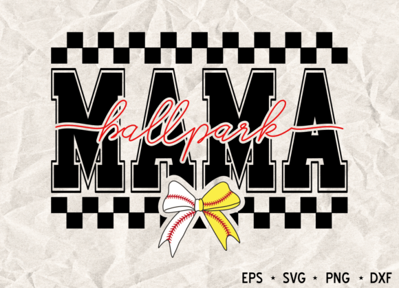 Ballpark Mama SVG, Baseball Softball Mom