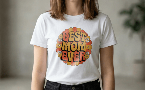 Best Mom Ever Retro Groovy SVG