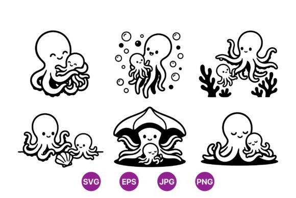 Cute Mom and Baby Octopus Svg: A Designer's Honest Review