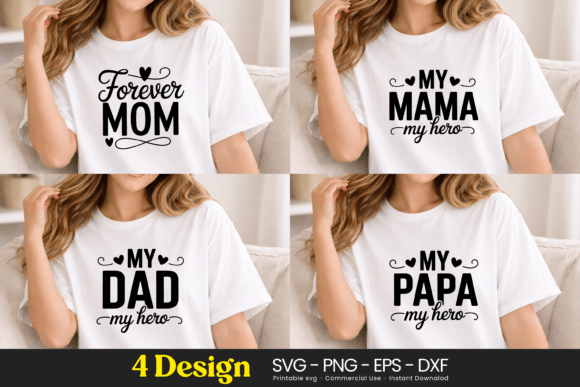 Forever Mom Mama Dad Papa SVG PNG