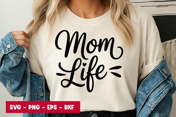Mom Life Script Typography SVG PNG