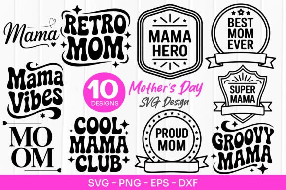 Retro Mom Quotes Mothers Day SVG PNG