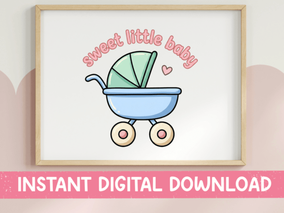 Sweet Little Baby Stroller SVG
