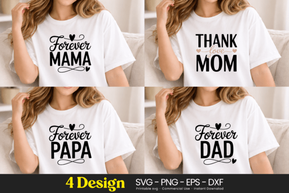 Thank Mom Mama Dad Papa SVG PNG